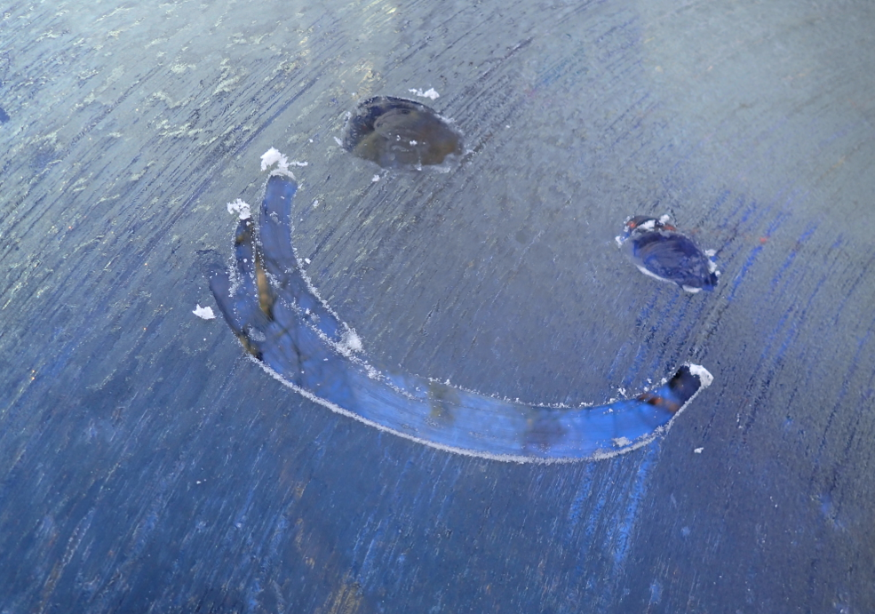 Ice on a car windscreen