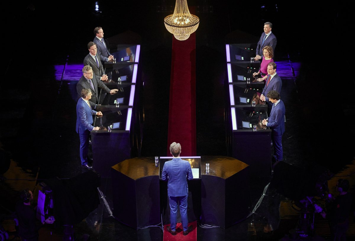 Eight leaders took part in the debate in Amsterdam's Carre Theatre on Sunday evening.