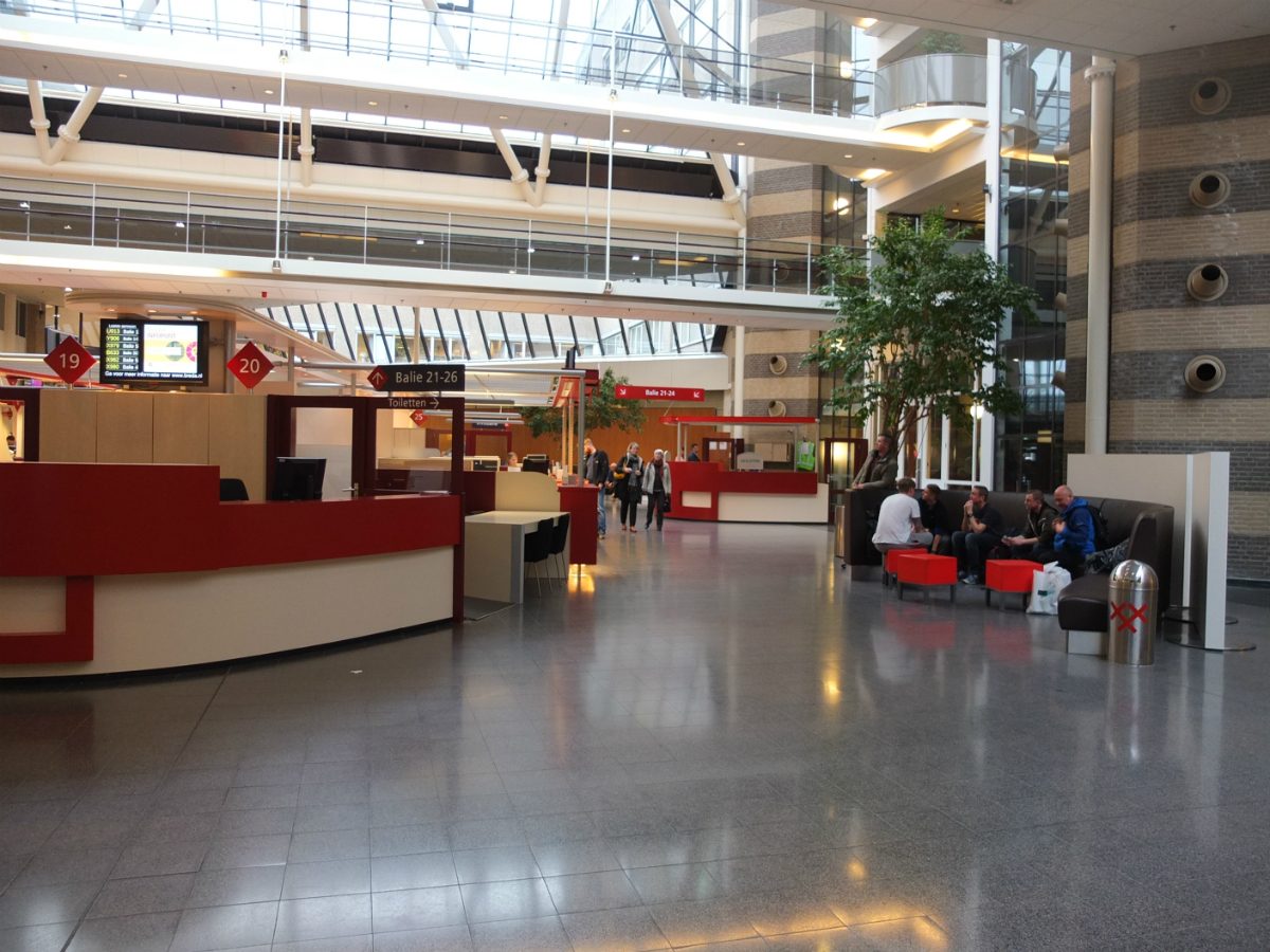 The reception area of the municipal council offices in Breda.