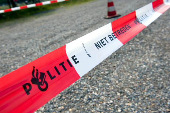 Police cordon at the Haaksbergen crash site