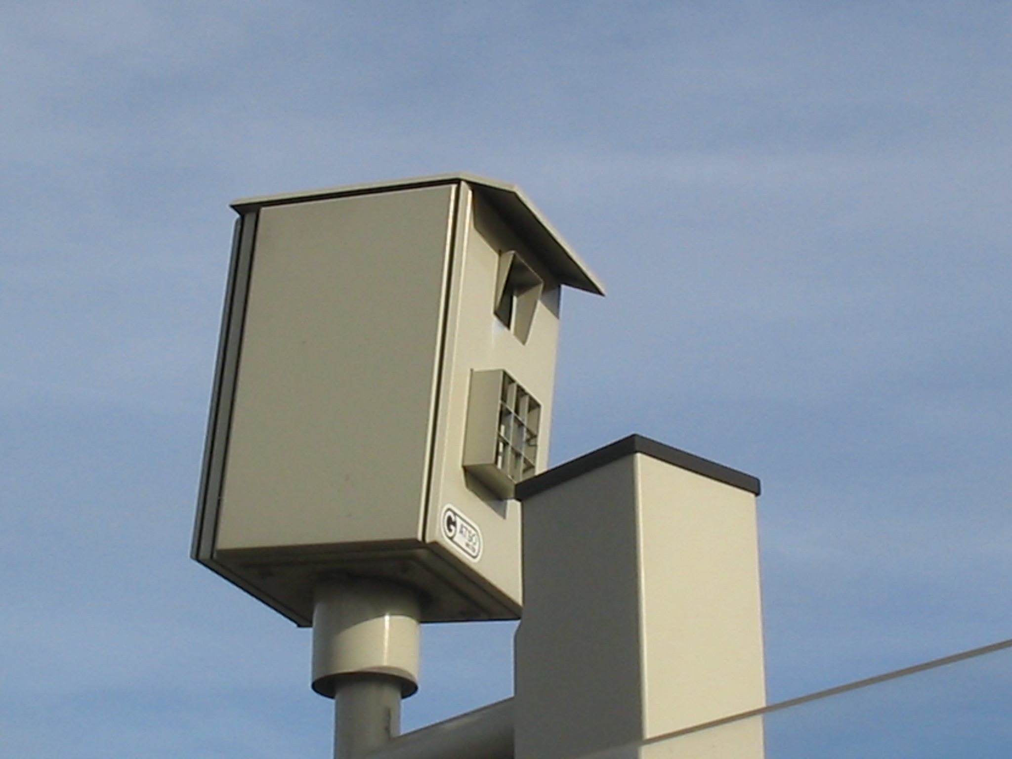 A fixed roadside speed camera