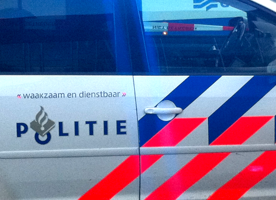 Nederlandse politieauto close-up