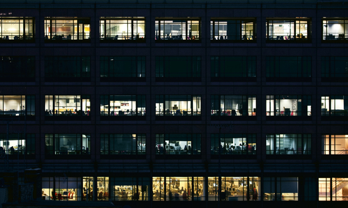 empty offices at night