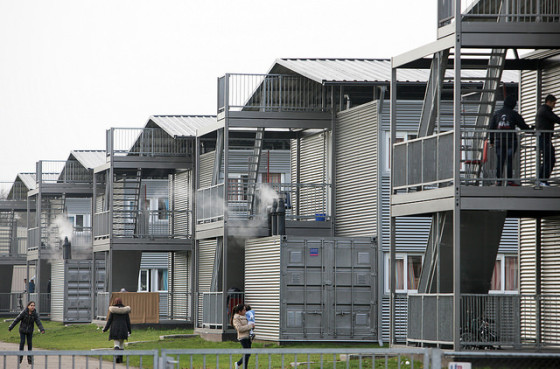 Accommodation for refugees at Ter Apel in Drenthe.