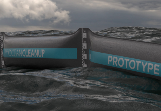 Artists impression. The Ocean Cleanup