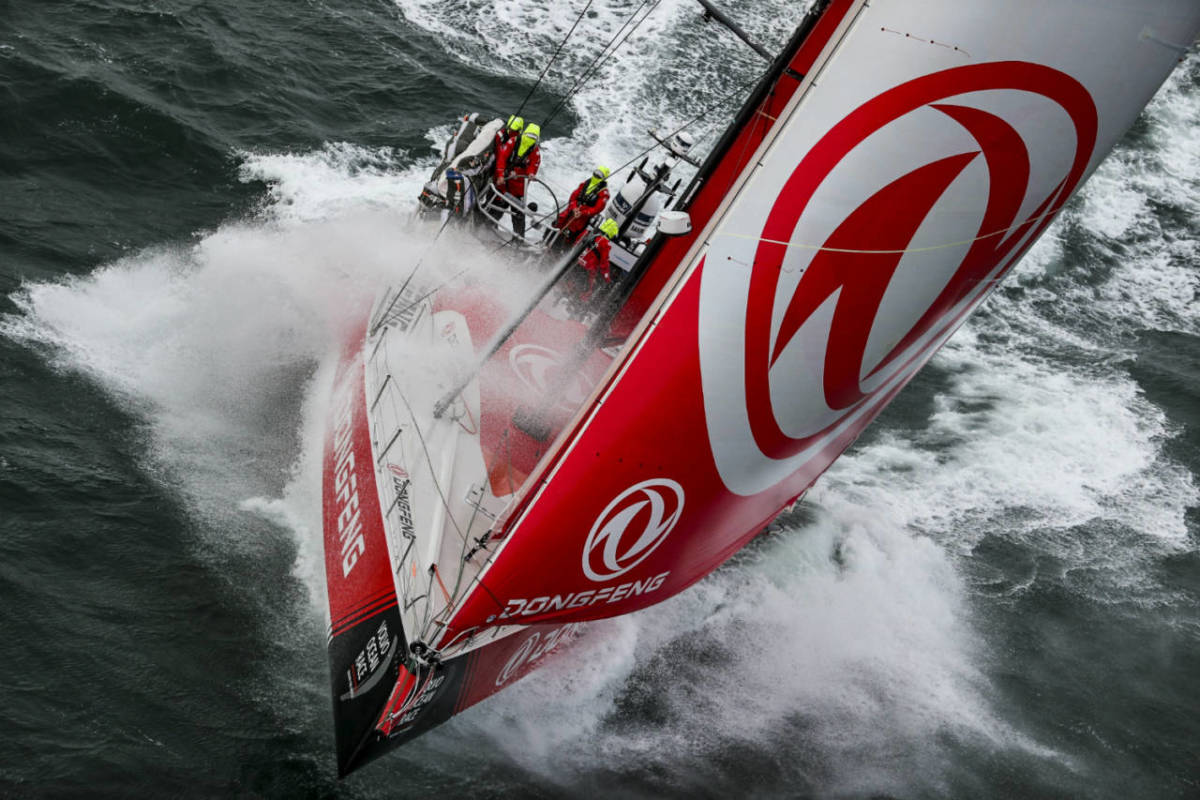 The Dongfeng Race Team yacht that won the Volvo Ocean Race with Dutch sailor Carolijn Brouwer on board