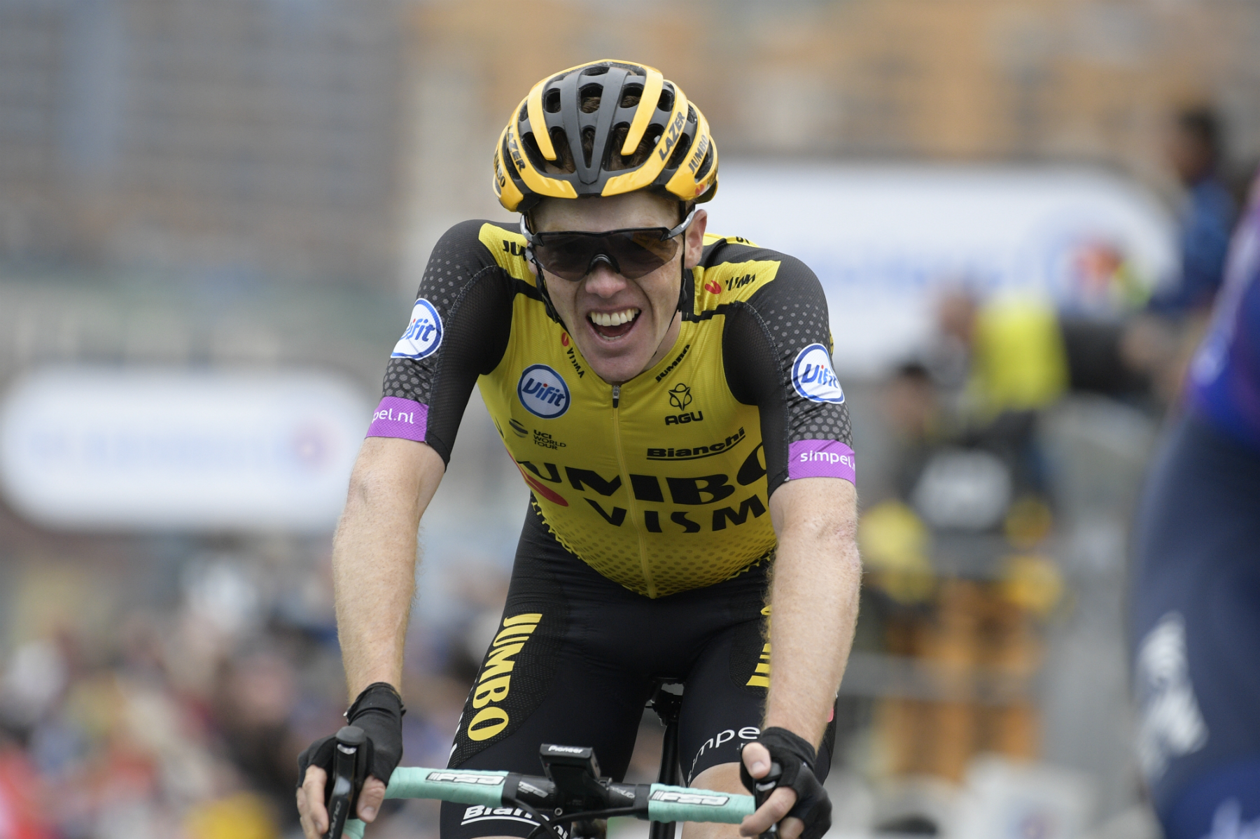 Dutch rider Steven Kruijswijk on Stage 20 of the 2019 Tour de France, which he finished in third place.