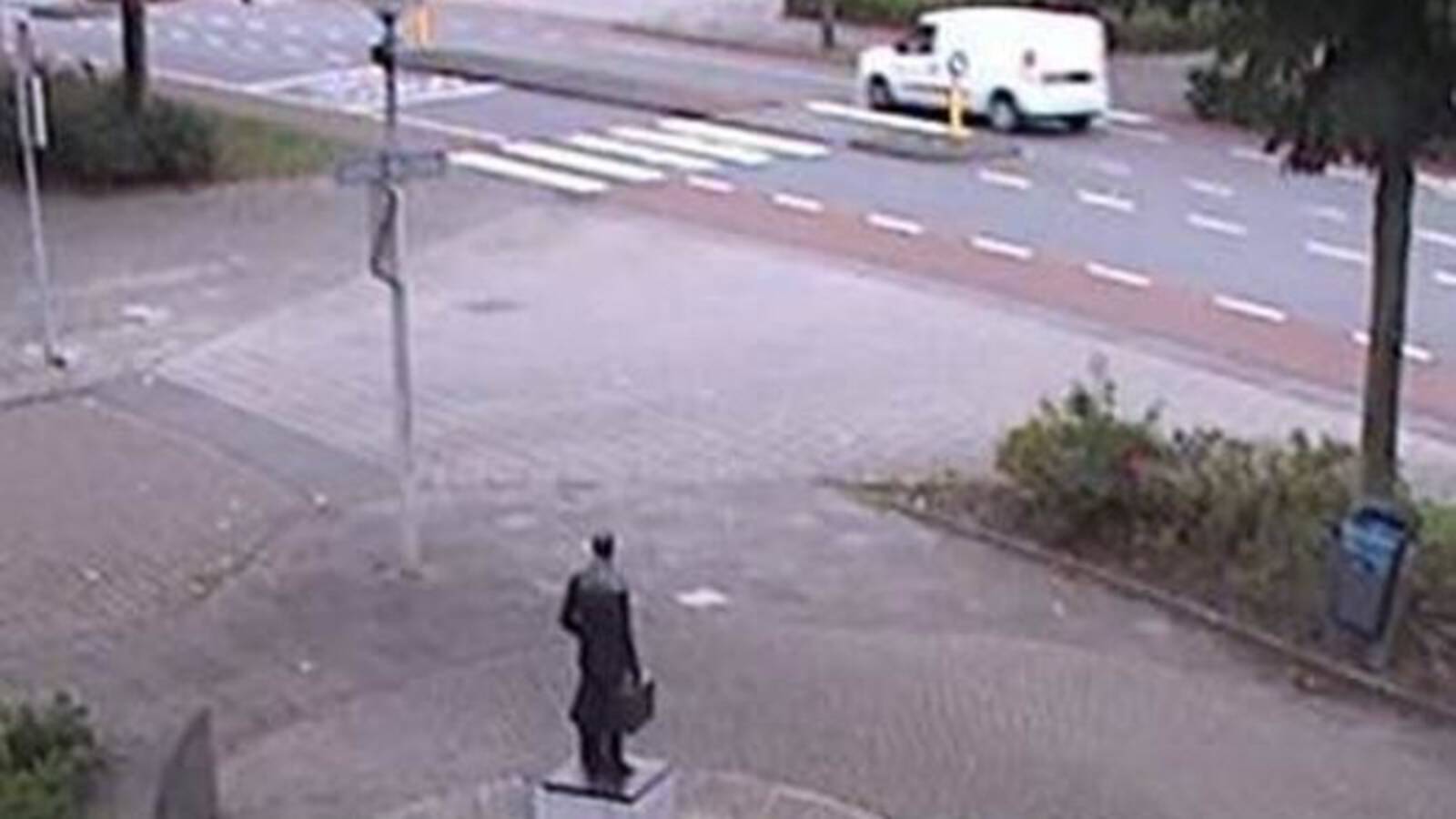 The white van captured on camera near the home of Derk Wiersum.