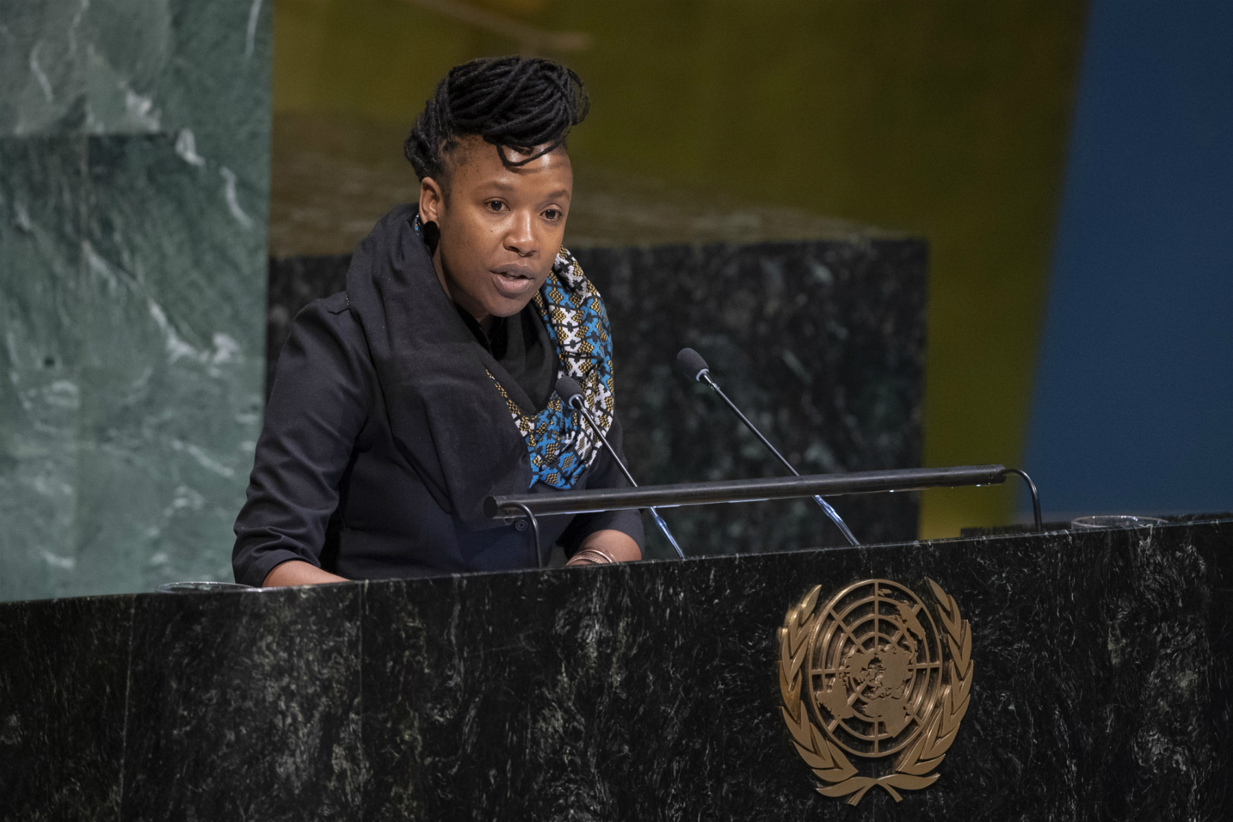 UN rapporteur on racism and racial discrimination Tendayi Achiume at the United Nations in New York