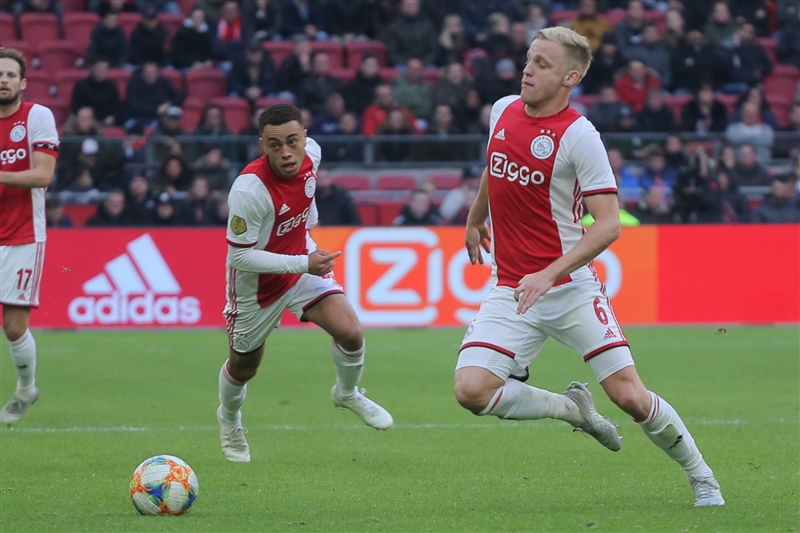 Ajax striker Donny van de Beek, who scored twice against Utrecht.