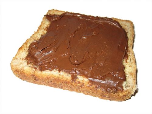 Toast with chocolate spread