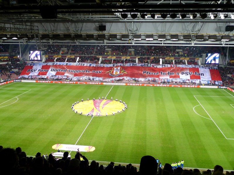 Overview of the Philips Stadium before a game