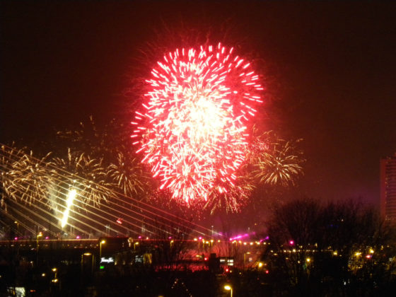 New Year's Eve fireworks in Rotterdam 2019