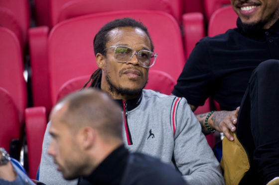 Edgar Davids watching a Dutch international match in 2018.