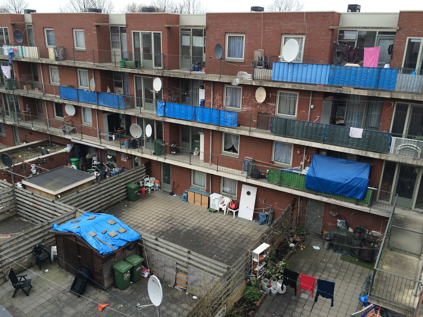 Social housing in s-Gravenzandelaan in Schilderswijk, The Hague.
