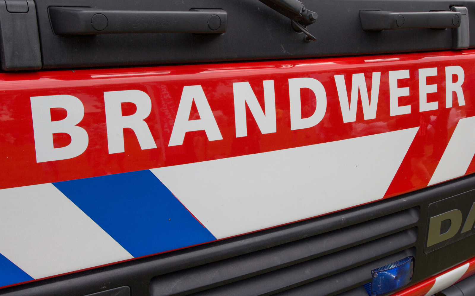 Close-up of the front of a Dutch fire engine