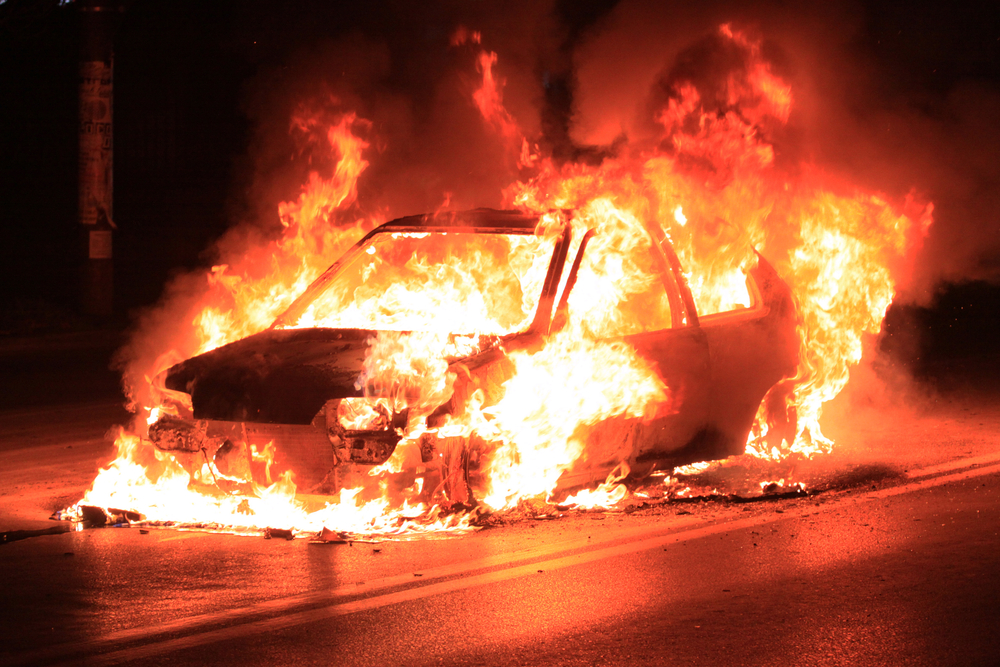 car fires for a second evom car fires for a second evom