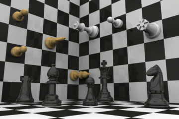 Pieces on a three dimensional chessboard
