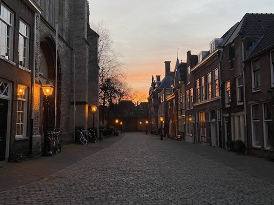 Leiden Dusk Shot Near the Pieterskerk