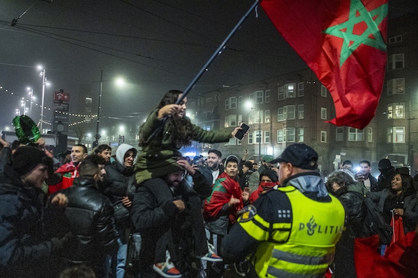 Marokkaanse fans vieren feest in Nederland