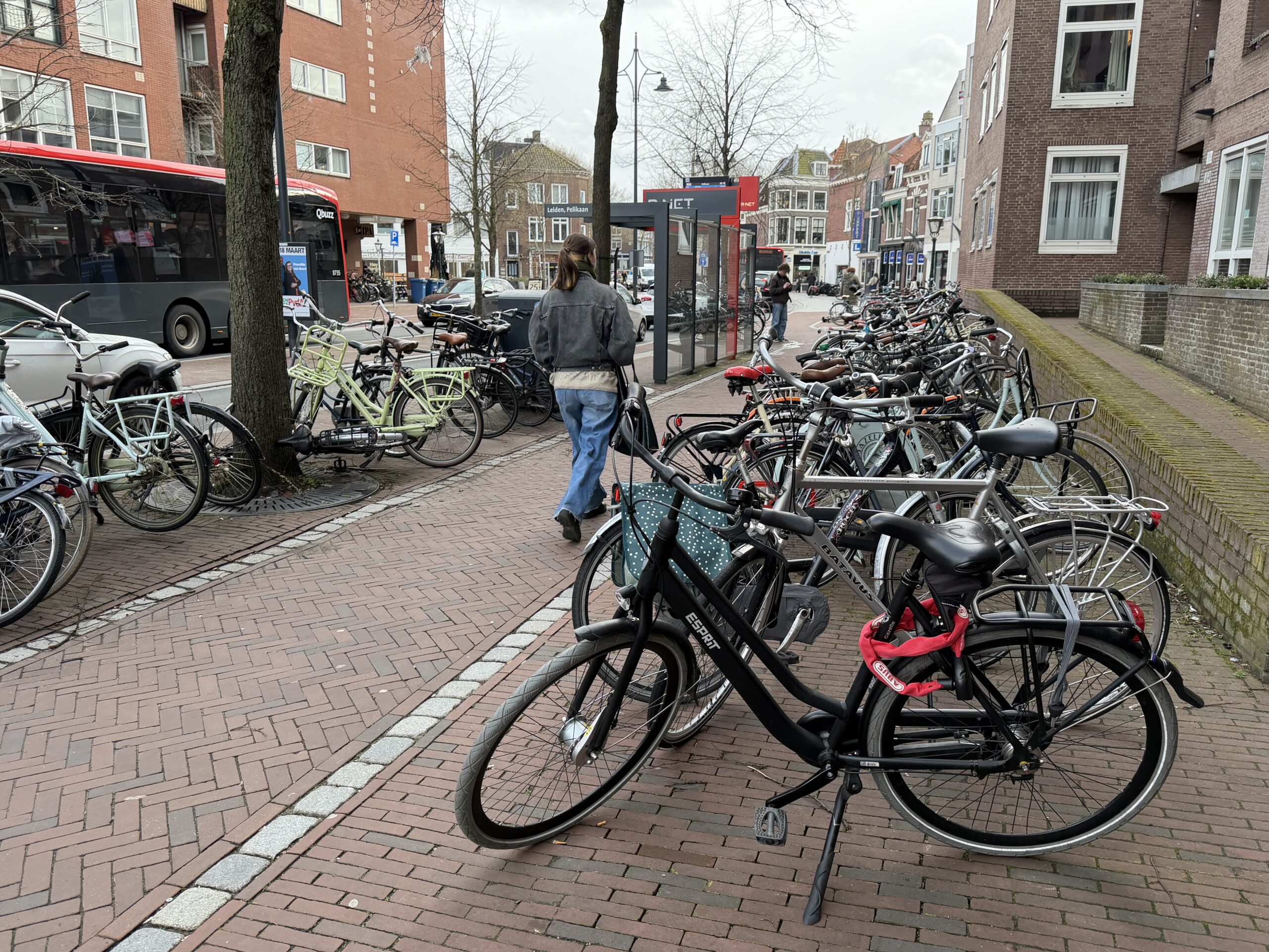 Van de stoep: hinkend over de overvolle trottoirs van Leiden